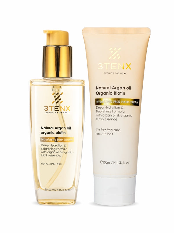 NOURISHING HAIR SERUM & HYDRATING FRIZZ FIXER CREAM COMBO