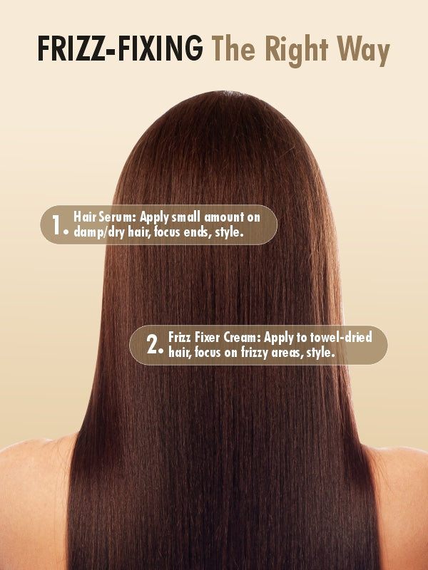 NOURISHING HAIR SERUM & HYDRATING FRIZZ FIXER CREAM COMBO