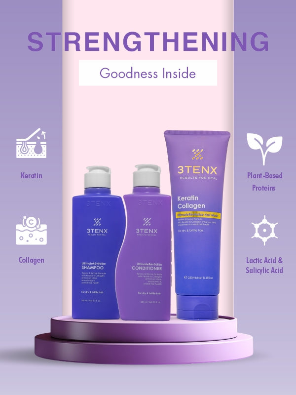 3TENX UltimateRèvitalize Shampoo, Conditioner & Hair Mask Combo