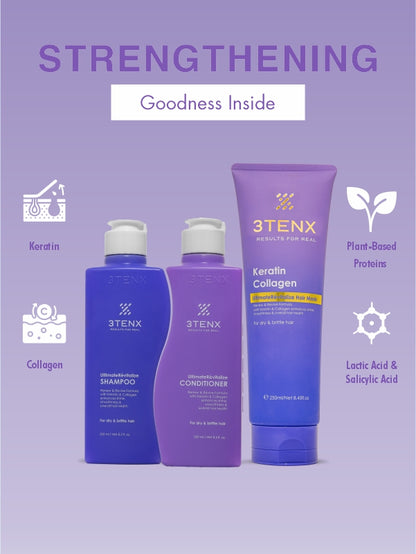 3TENX UltimateRèvitalize Shampoo, Conditioner & Hair Mask Combo