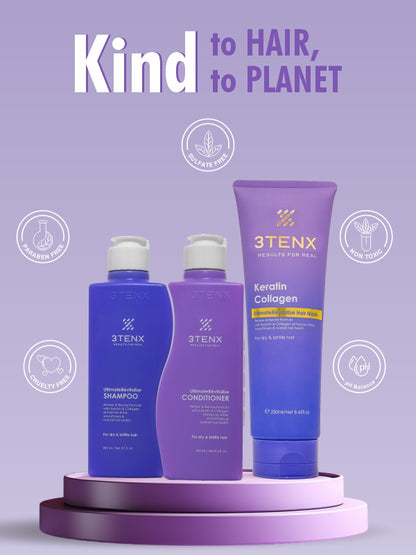 3TENX UltimateRèvitalize Shampoo, Conditioner & Hair Mask Combo