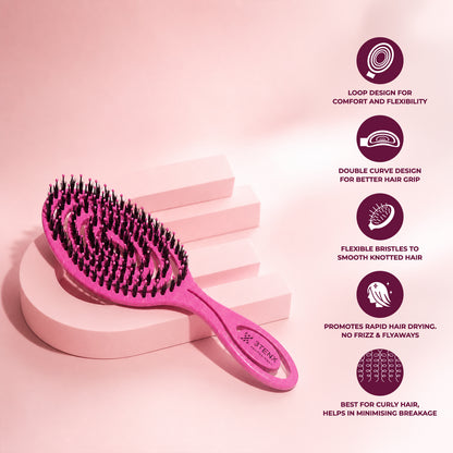 ECOFLEX DETANGLING HAIR BRUSH PINK