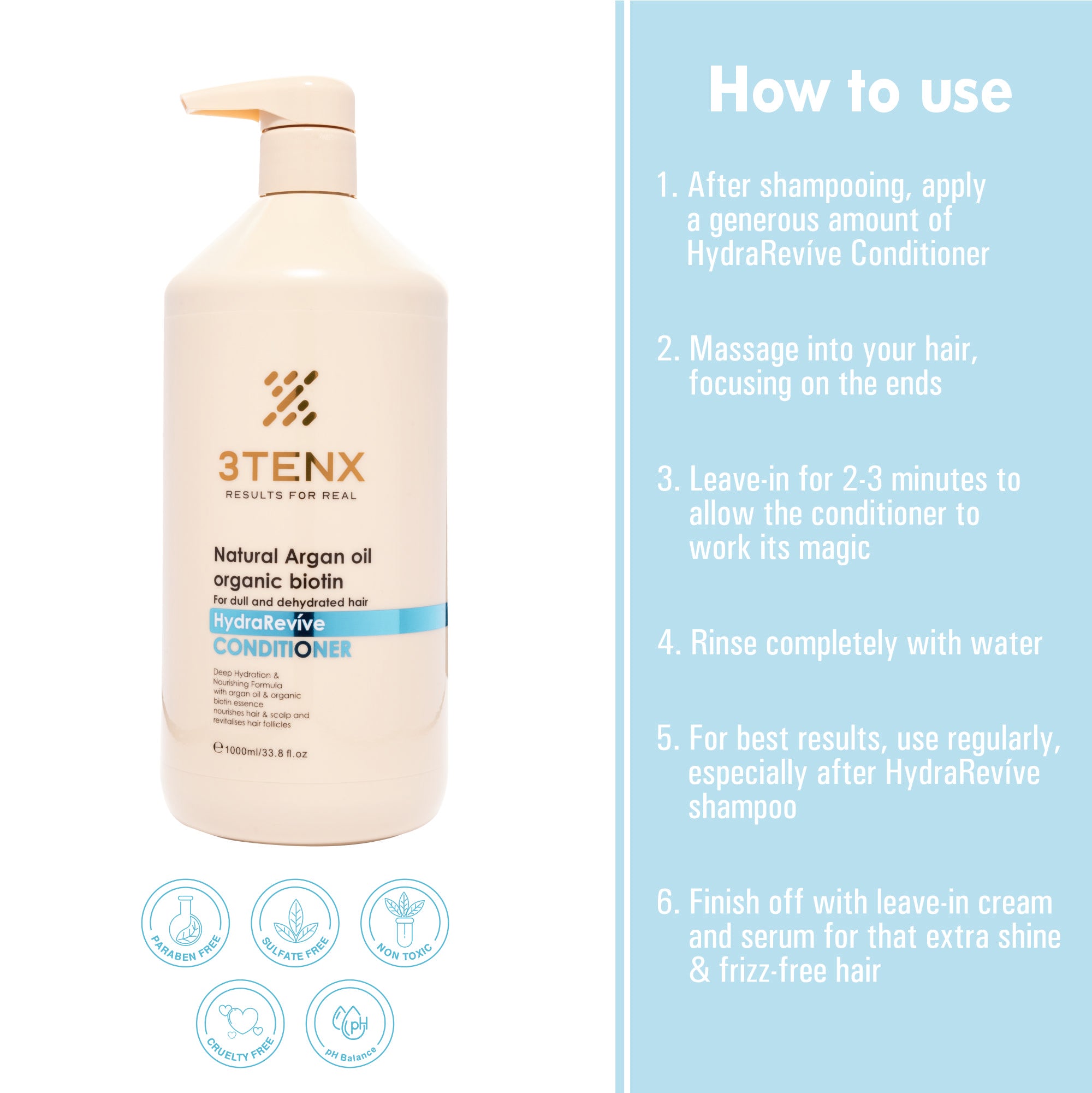 3TENX HydraRevíve Conditioner (1000ml)